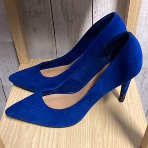 Christian Siriano for Payless Blue Suede Women's 4 Inch Heels